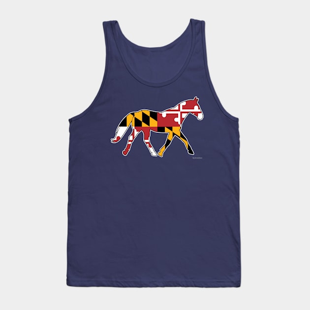Maryland Flag Horse Logo Tank Top by ybtee
